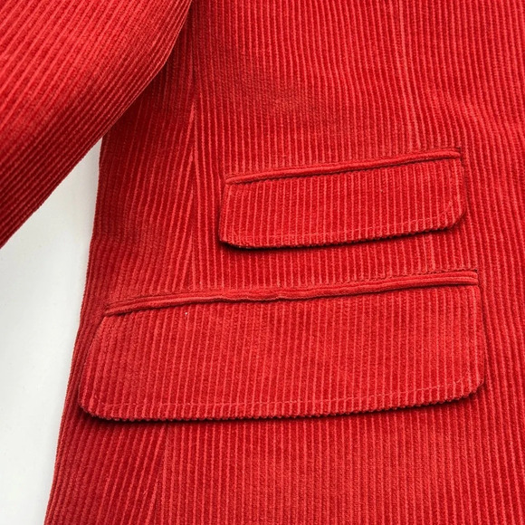 Alan Flusser Corduroy Blazer Rust Orange 44R Academia Professor Preppy Work - Picture 5 of 14